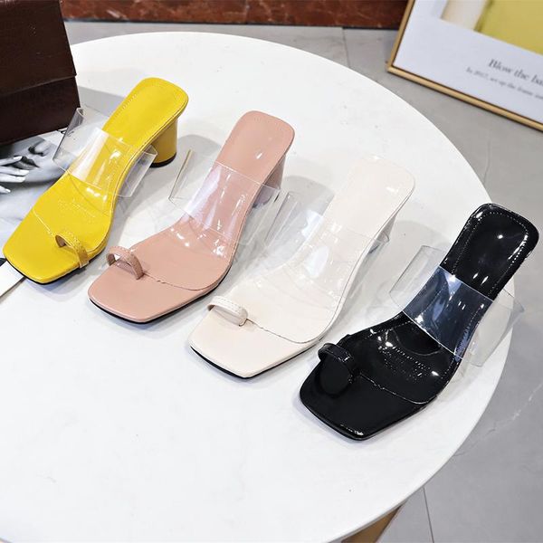 slippers yellow slides women 6cm high heels pvc mules fetish summer sandals female transparent girls block low shoes, Black
slippers yellow slides women 6cm high heels pvc mules fetish summer sandals female transparent girls block low shoes, Black