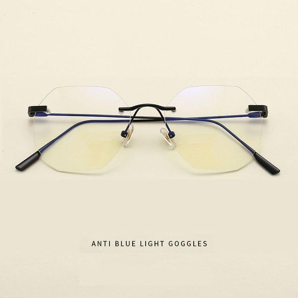 fashion sunglasses frames metal frame glasses rimless eyewear anti blue ray and optical eye arrival spring hinges selling, Black
fashion sunglasses frames metal frame glasses rimless eyewear anti blue ray and optical eye arrival spring hinges selling, Black