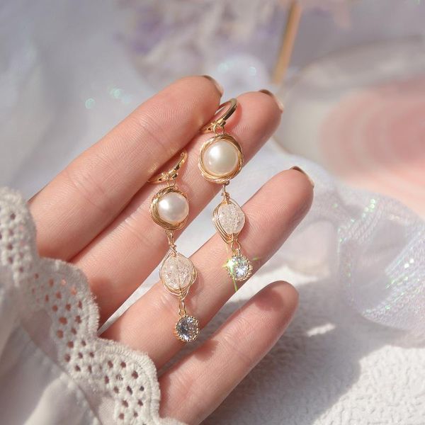 sterling silver needle delicate zircon cz freshwater pearl stud earrings for women 14k real gold plated long, Golden;silver
sterling silver needle delicate zircon cz freshwater pearl stud earrings for women 14k real gold plated long, Golden;silver