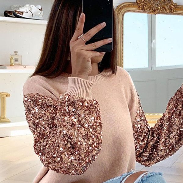 and sequin tee womens shirt autumn winter lantern long sleeve o neck female blouses camisera mujer d25, White
and sequin tee womens shirt autumn winter lantern long sleeve o neck female blouses camisera mujer d25, White
