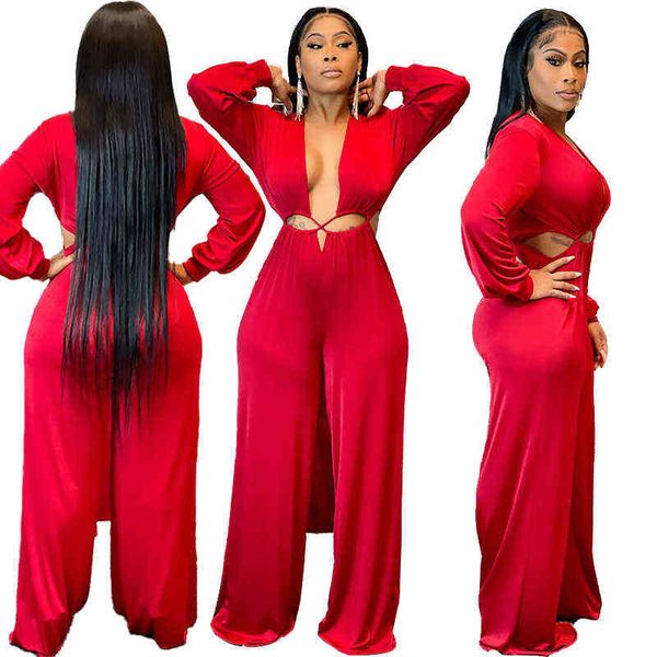 2021 winter women's fashion casual solid color long sleeved wide leg jumpsuit, Black;white
2021 winter women's fashion casual solid color long sleeved wide leg jumpsuit, Black;white