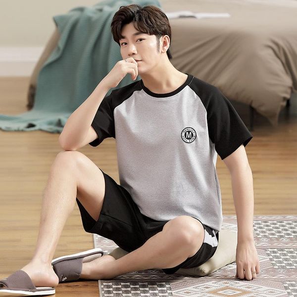 men's sleepwear summer pajamas suit nightwear nightgown cotton sleep set 2pcs pants men patchwork homewear intimate lingerie, Black;brown
men's sleepwear summer pajamas suit nightwear nightgown cotton sleep set 2pcs pants men patchwork homewear intimate lingerie, Black;brown