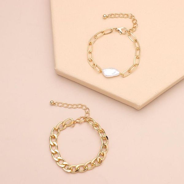 link, chain pearl multi-layer gold tassel jewelry gifts women bangle irregular bracelet special-shaped baroque, Black
link, chain pearl multi-layer gold tassel jewelry gifts women bangle irregular bracelet special-shaped baroque, Black