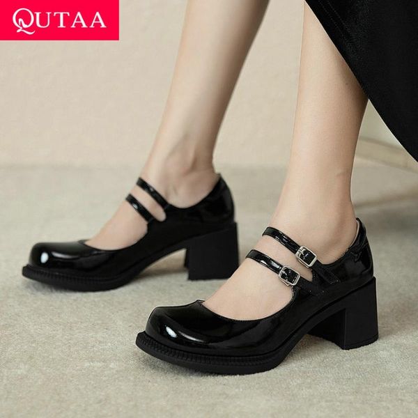 square high heels genuine leather platform spring autumn women shoes casual round toe buckle female pumps size 34-40 dress, Black
square high heels genuine leather platform spring autumn women shoes casual round toe buckle female pumps size 34-40 dress, Black