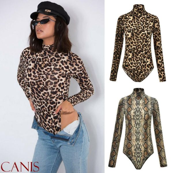 fashion women high neck leopard serpentine print bodysuits 2021 autumn long sleeve bodycon quality female women's jumpsuits & rompers, Black;white
fashion women high neck leopard serpentine print bodysuits 2021 autumn long sleeve bodycon quality female women's jumpsuits & rompers, Black;white