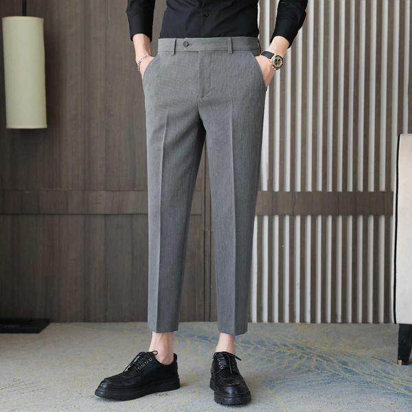 spring men suit pants solid colors business dress pants fashion ankle length slim fit formal wedding office social trousers 210527, White;black
spring men suit pants solid colors business dress pants fashion ankle length slim fit formal wedding office social trousers 210527, White;black