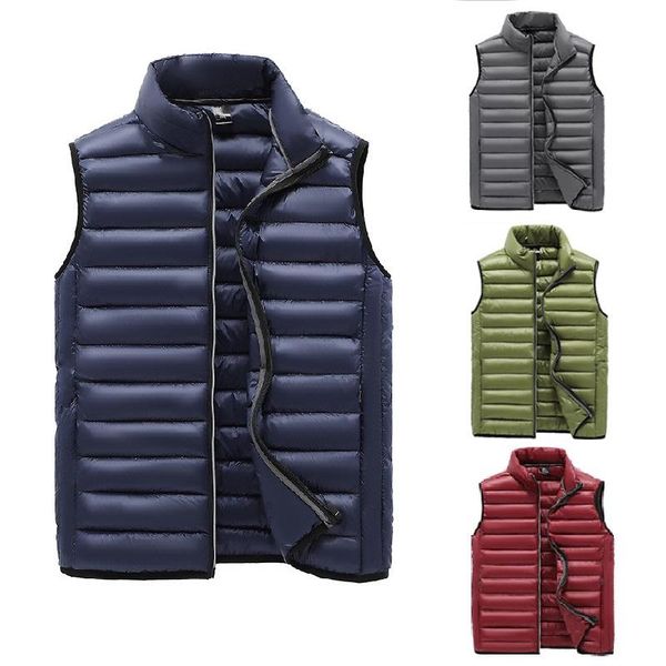 men's vests winter men vest zipper ultralight jacket stand-up collar fashion jackets coats loose thin waistcoat -40, Black;white
men's vests winter men vest zipper ultralight jacket stand-up collar fashion jackets coats loose thin waistcoat -40, Black;white