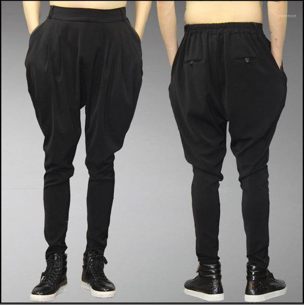 men feet harem pants loose casual trousers plus size radish singer costumes hairstylist summer men's, Black
men feet harem pants loose casual trousers plus size radish singer costumes hairstylist summer men's, Black