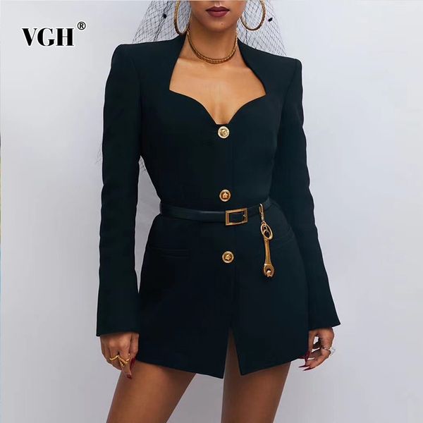 vgh blazer dresses for female lapel collar long sleeve high waist slimmigng patchwork borrom with belt women's dress new 210421, Black;gray
vgh blazer dresses for female lapel collar long sleeve high waist slimmigng patchwork borrom with belt women's dress new 210421, Black;gray