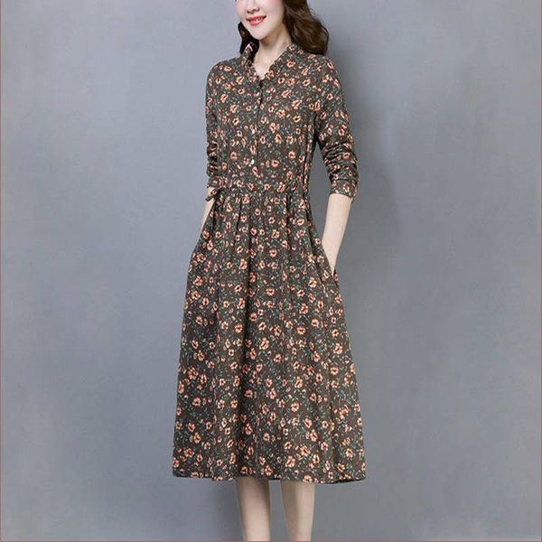 casual dresses kind of medium-length dress female printed korean long sleeve v-neck a-line leisure ss766, Black;gray
casual dresses kind of medium-length dress female printed korean long sleeve v-neck a-line leisure ss766, Black;gray