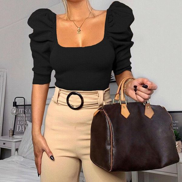 women's blouses & shirts 4 colors 2021 women puff ruffle casual blouse female solid color fashionable spring outfits party clubwear, White
women's blouses & shirts 4 colors 2021 women puff ruffle casual blouse female solid color fashionable spring outfits party clubwear, White