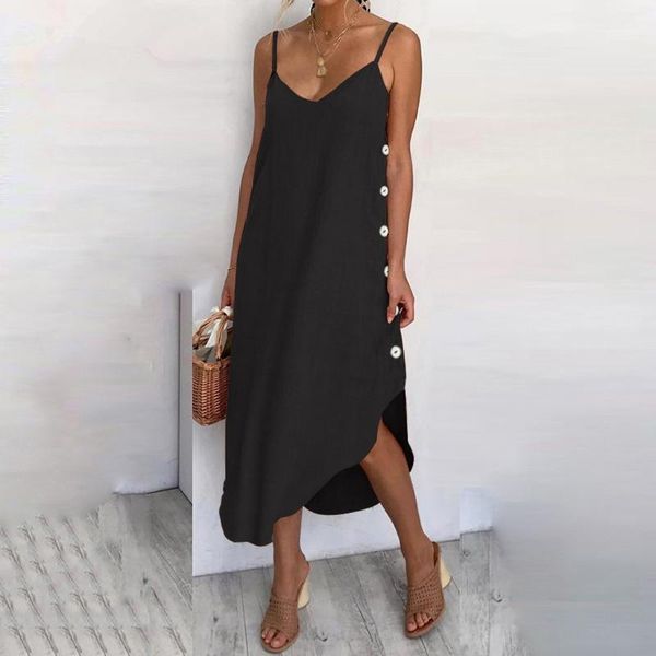 women's wool & blends women summer dress 2021 strap sleeveless solid party maxi long dresses casual loose plus size 5xl vestidos#j30, Black
women's wool & blends women summer dress 2021 strap sleeveless solid party maxi long dresses casual loose plus size 5xl vestidos#j30, Black