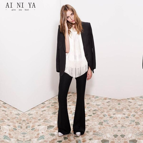 black 2 pieces sets womens business suits formal bell-bottomed pants female trouser suit ladies autumn winter office uniform women's tw, White
black 2 pieces sets womens business suits formal bell-bottomed pants female trouser suit ladies autumn winter office uniform women's tw, White