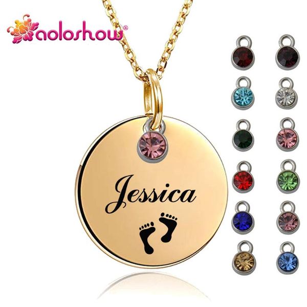 pendant necklaces aoloshow custom name necklace with birthstone engraved initial personal disc jewelry birthday valentine gift 16mm, Silver
pendant necklaces aoloshow custom name necklace with birthstone engraved initial personal disc jewelry birthday valentine gift 16mm, Silver