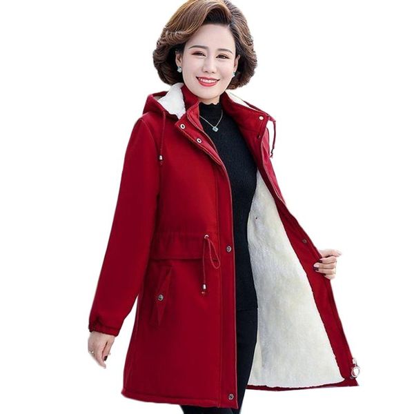women's down & parkas 2021 winter jacket women hooded thick middle-aged female coat plus velvet warm outwear size 5xl, Black
women's down & parkas 2021 winter jacket women hooded thick middle-aged female coat plus velvet warm outwear size 5xl, Black
