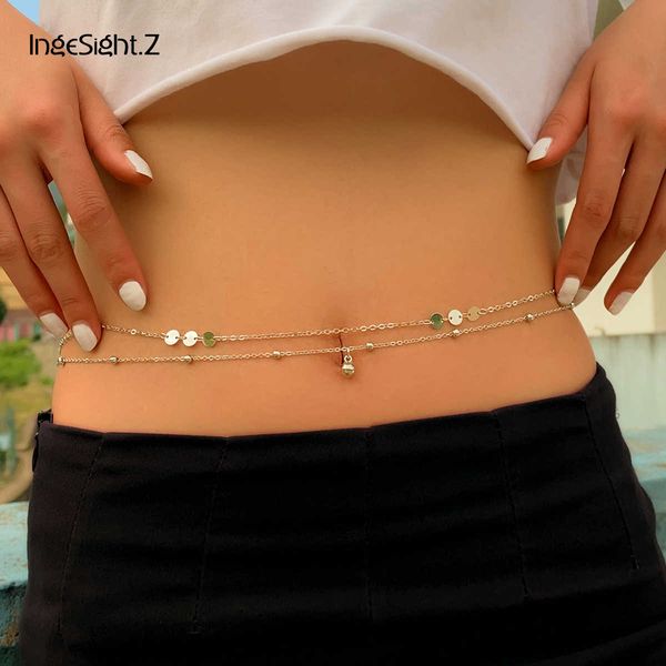 ingesight.z multi layered copper sequins bead chain harness belly chain small ball pendant women waist chain body jewelry p0811, Silver
ingesight.z multi layered copper sequins bead chain harness belly chain small ball pendant women waist chain body jewelry p0811, Silver