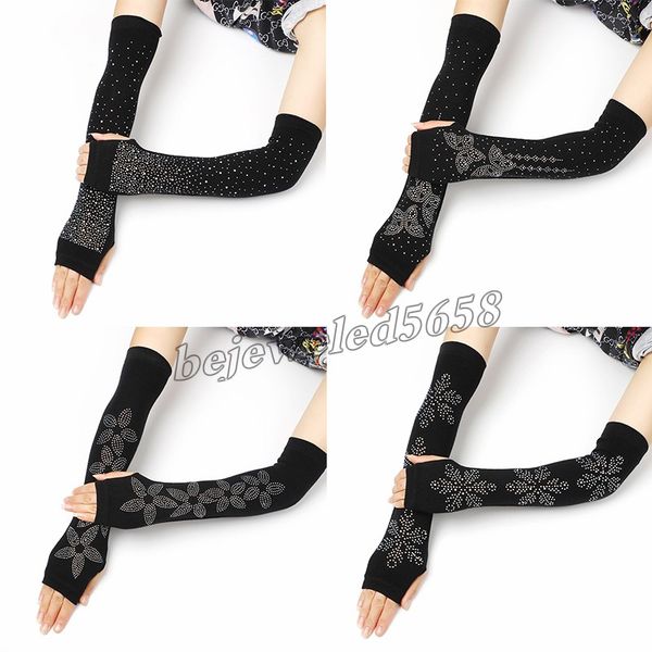 female black half finger long knitted warm driving mittens female elasticity dance rhinestone punk gloves, Blue;gray
female black half finger long knitted warm driving mittens female elasticity dance rhinestone punk gloves, Blue;gray