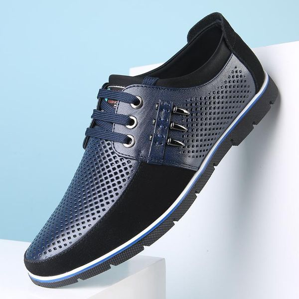 men's leather shoes increase men hollow walking breathable summer business casual dress, Black
men's leather shoes increase men hollow walking breathable summer business casual dress, Black