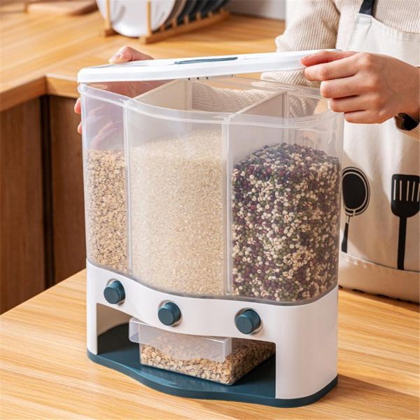 storage bottles & jars 13l kitchen tank wall rice bucket cereal dispenser moisture proof plastic automatic racks sealed containers
storage bottles & jars 13l kitchen tank wall rice bucket cereal dispenser moisture proof plastic automatic racks sealed containers