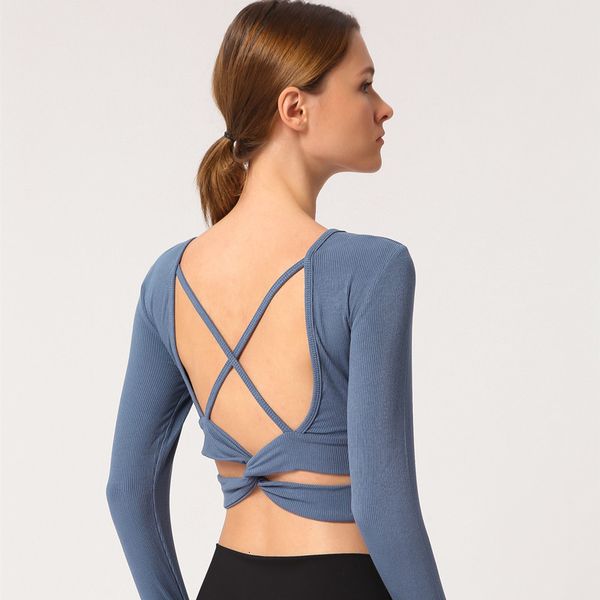 tees t-shirt beautiful back yoga long sleeve cross ribbon sports fitns t-shirt women's bra, White
tees t-shirt beautiful back yoga long sleeve cross ribbon sports fitns t-shirt women's bra, White