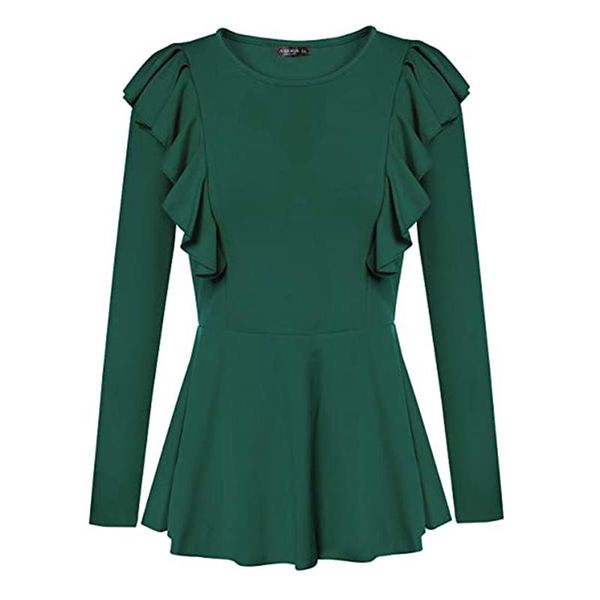 women's t-shirt women round neck long sleeve autumn sprint casual comfortable solid color female t shirt, White
women's t-shirt women round neck long sleeve autumn sprint casual comfortable solid color female t shirt, White
