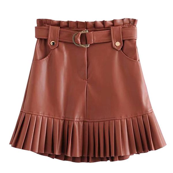 skirts spring autumn high wiast pu leather skirt women fashion faux mini pleated female casual a-line short, Black
skirts spring autumn high wiast pu leather skirt women fashion faux mini pleated female casual a-line short, Black