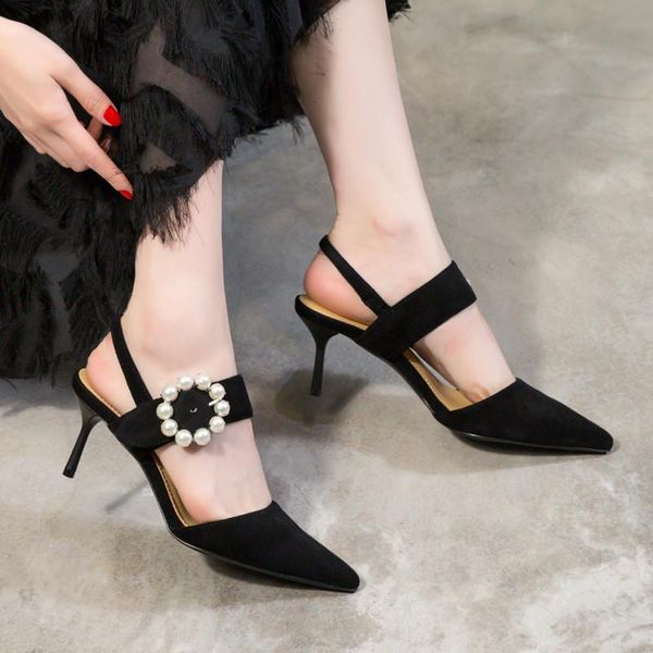 women party wedding pump sandals summer pearl decoration slides ladies thin heel elegant, Black
women party wedding pump sandals summer pearl decoration slides ladies thin heel elegant, Black