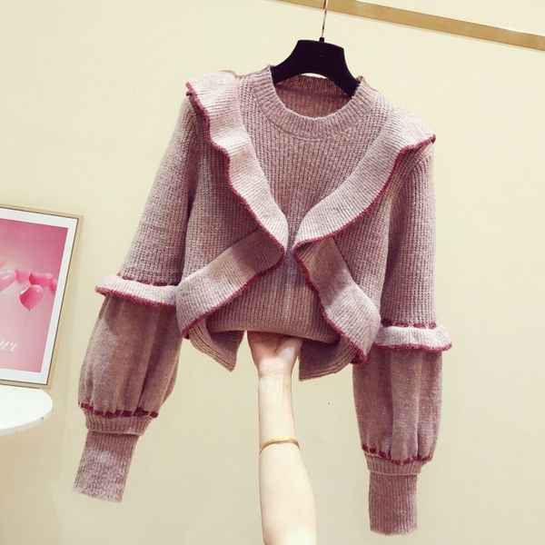women's sweaters autumn winter for women sweet ruffles lantern sleeve solid color o neck pullovers ladies knitted loose vvm3, White;black
women's sweaters autumn winter for women sweet ruffles lantern sleeve solid color o neck pullovers ladies knitted loose vvm3, White;black