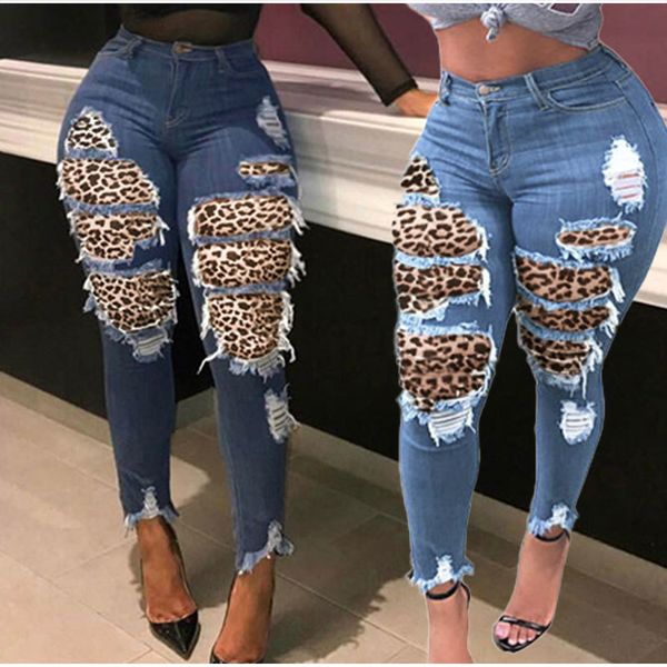 plus size leopard patchwork ripped skinny ankle length jeans 5xl streetwear vintage stretchy riped baggy indie denim pants, Blue
plus size leopard patchwork ripped skinny ankle length jeans 5xl streetwear vintage stretchy riped baggy indie denim pants, Blue