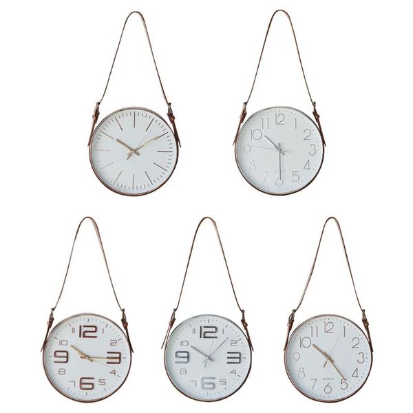 modern minimalist pu leather belt hanging clock living room background wall grill bar cafe decor clocks
modern minimalist pu leather belt hanging clock living room background wall grill bar cafe decor clocks