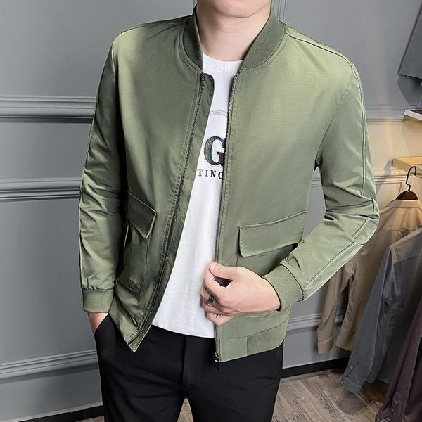 men's jackets men 2021 spring autumn fashion casual bomber male arrival baseball coats solid color overcoats o33, Black;brown
men's jackets men 2021 spring autumn fashion casual bomber male arrival baseball coats solid color overcoats o33, Black;brown