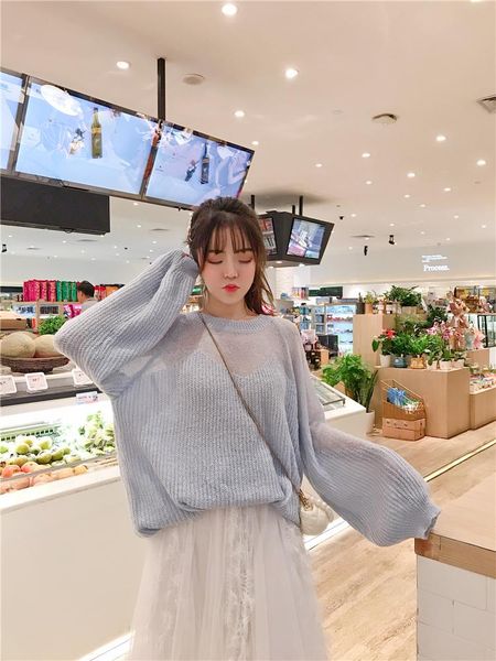 women's sweaters princess sweet lolita sweater autumn and korean version loose lazy wind early thin sea blue long sleeve xh215, White;black
women's sweaters princess sweet lolita sweater autumn and korean version loose lazy wind early thin sea blue long sleeve xh215, White;black