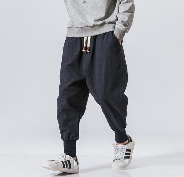 men's pants cotton harem men solid elastic waist streetwear joggers 2021 baggy drop-crotch casual trousers drop, Black
men's pants cotton harem men solid elastic waist streetwear joggers 2021 baggy drop-crotch casual trousers drop, Black