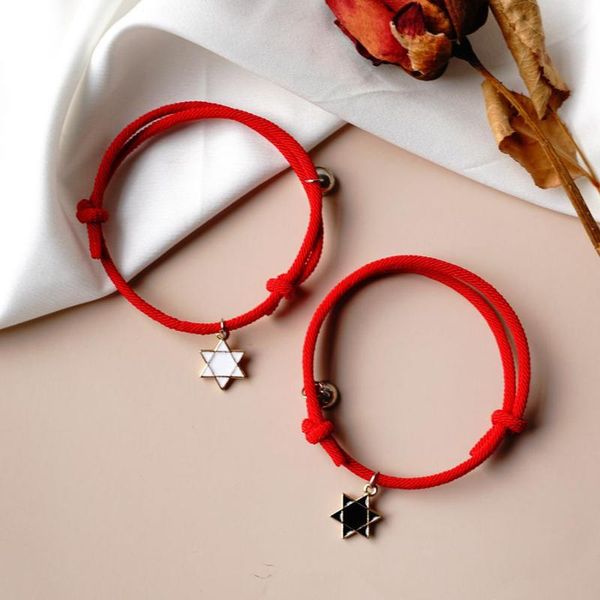 charm bracelets six-pointed star magnetic couple bracelet set for men women trendy handmade rope chain friendship adjustable jewelry, Golden;silver
charm bracelets six-pointed star magnetic couple bracelet set for men women trendy handmade rope chain friendship adjustable jewelry, Golden;silver