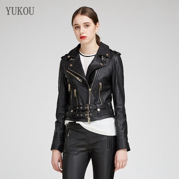 jackets yukou woman coat fashion female jackets motorcycle clothing real sheepskin leather short 3 colors, Black;brown
jackets yukou woman coat fashion female jackets motorcycle clothing real sheepskin leather short 3 colors, Black;brown