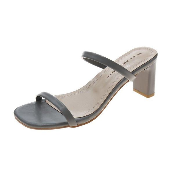 slippers 2021 summer style all-match fashionable simple square head women's, Black
slippers 2021 summer style all-match fashionable simple square head women's, Black