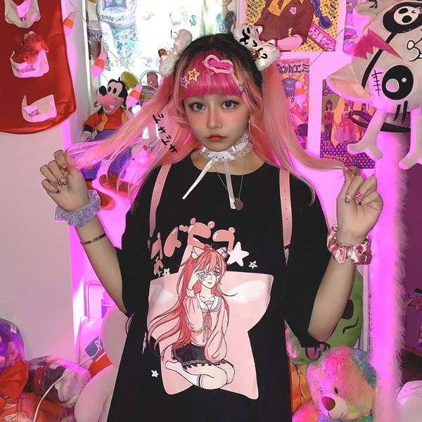women's t-shirt japanese harajuku two dimensional cartoon printing loose tuku round neck long sleeve t-shirts womentees, White
women's t-shirt japanese harajuku two dimensional cartoon printing loose tuku round neck long sleeve t-shirts womentees, White