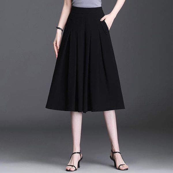 women's pants & capris elastic high waist plus size 4xl black skirts women summer 2021 loose casual elegant vintage wide leg 2126, Black;white
women's pants & capris elastic high waist plus size 4xl black skirts women summer 2021 loose casual elegant vintage wide leg 2126, Black;white