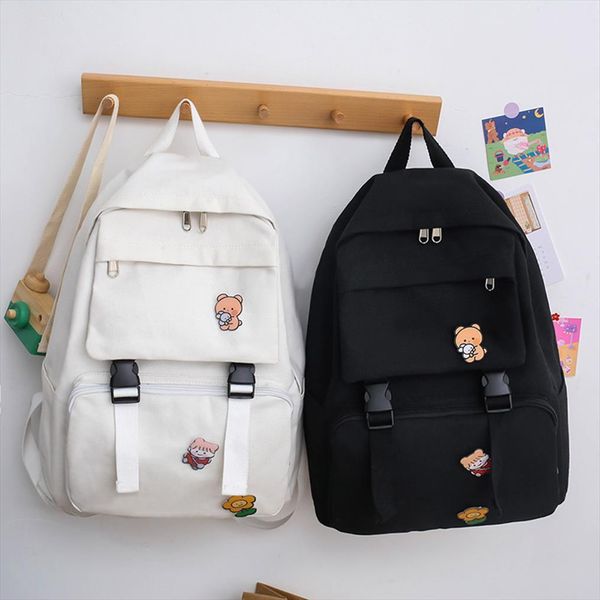 casual women canvas backpack shoulder bag black and white school for teenage girl travel mochila bagpack
casual women canvas backpack shoulder bag black and white school for teenage girl travel mochila bagpack