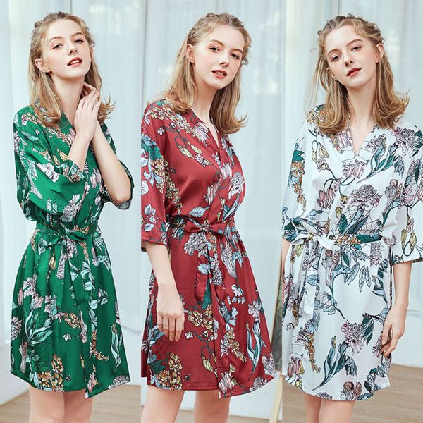 bathrobe yaoting short nightgown women's spring and summer ice silk large size pajamas bathrobe home wear wp1102
bathrobe yaoting short nightgown women's spring and summer ice silk large size pajamas bathrobe home wear wp1102
