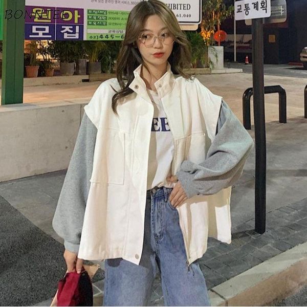 women's jackets women patchwork spring zipper baggy college korean style outwear laides basic fashion design cozy leisure ins, Black;brown
women's jackets women patchwork spring zipper baggy college korean style outwear laides basic fashion design cozy leisure ins, Black;brown