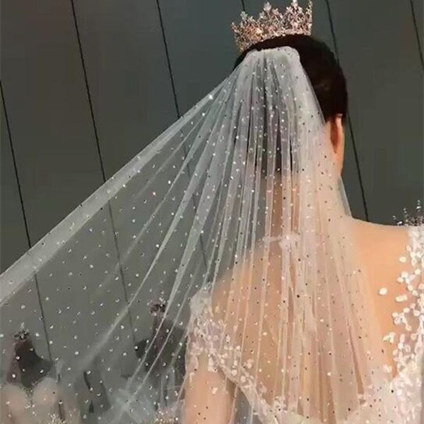 bridal veils 3m length luxurious wedding veil tulle 1t beaded white bling bride ivory party with comb, Black
bridal veils 3m length luxurious wedding veil tulle 1t beaded white bling bride ivory party with comb, Black