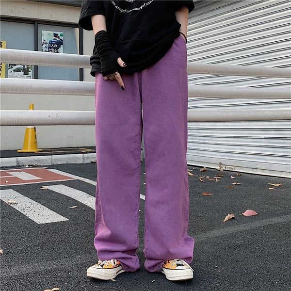 women's jeans high waist purple green men's and loose fashion pants hip-hop autumn winter couple, Blue
women's jeans high waist purple green men's and loose fashion pants hip-hop autumn winter couple, Blue