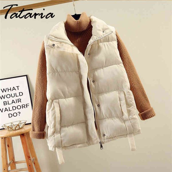 tataria autumn winter warm cotton vest female loose sleeveless hooded jacket women casual down outerwear 210514, Black;white
tataria autumn winter warm cotton vest female loose sleeveless hooded jacket women casual down outerwear 210514, Black;white