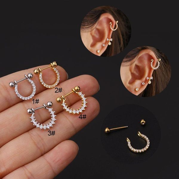 stud 1piece zircon u-shape earrings for women 2021 trend fashion jewelry 20g stainless steel piercing teens, Golden;silver
stud 1piece zircon u-shape earrings for women 2021 trend fashion jewelry 20g stainless steel piercing teens, Golden;silver