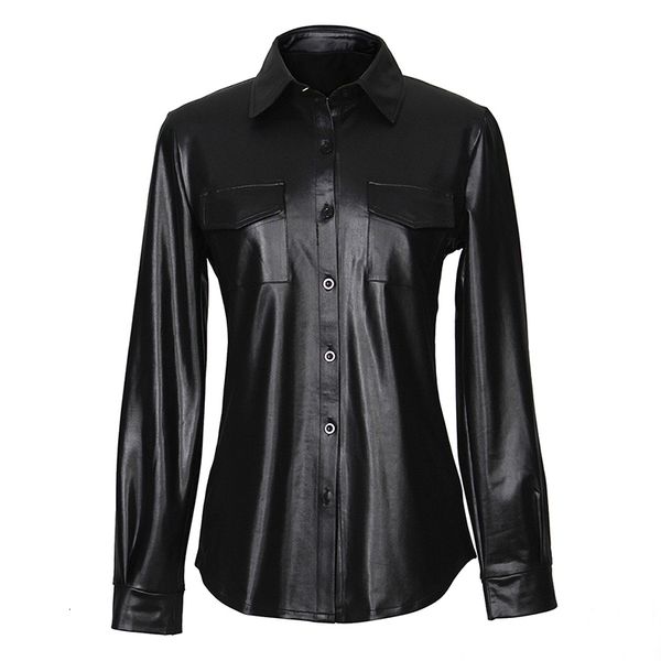 women's blouses & shirts pu leather blouse for women autumn clothing long sleeve and turn-down collar slim shirt chemise femme 6uu8, White
women's blouses & shirts pu leather blouse for women autumn clothing long sleeve and turn-down collar slim shirt chemise femme 6uu8, White