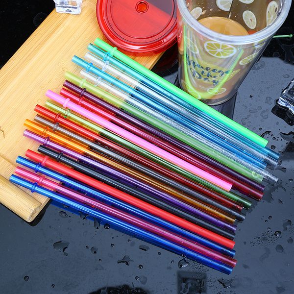 

10.5inch colorful plastic drinking straws 26cm reusable straws for tall skinny tumblers pp candy color straws for cocktail bar tools