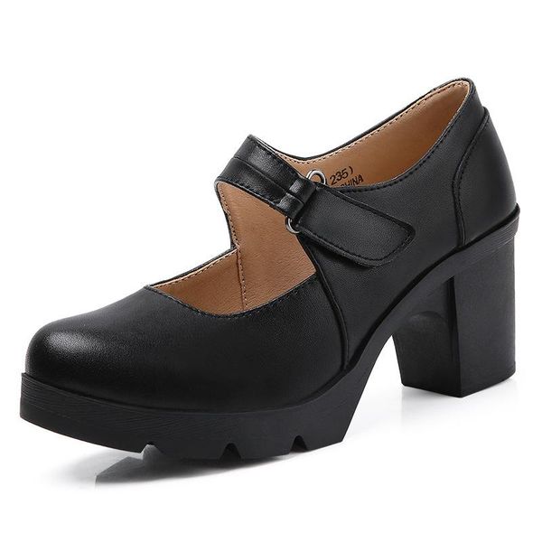dress shoes japanese fashion platform women autumn genuine leather female retro casual office high heels for, Black
dress shoes japanese fashion platform women autumn genuine leather female retro casual office high heels for, Black
