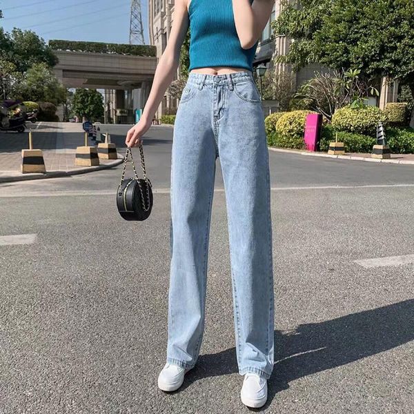 women's jeans mom woman high waist wide denim pants plus size boyfriend leg streetwear ripped for women, Blue
women's jeans mom woman high waist wide denim pants plus size boyfriend leg streetwear ripped for women, Blue