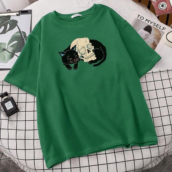 running jerseys regular sleeve t-shirts black cat with bone head printing clothing oversized comfortable men's tshirts summer loose t-s, Black;blue
running jerseys regular sleeve t-shirts black cat with bone head printing clothing oversized comfortable men's tshirts summer loose t-s, Black;blue
